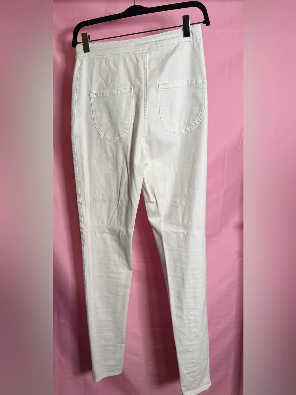 Fashion Nova White Skinny High-Rise Jeans